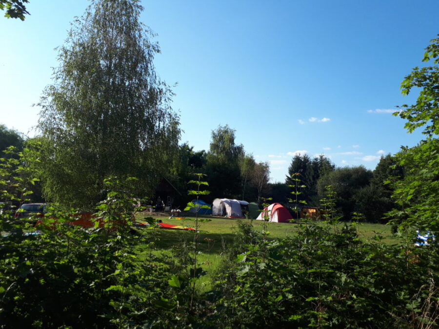 Osada pod Brzozą, pole campingowe nad jeziorem Śniardwy